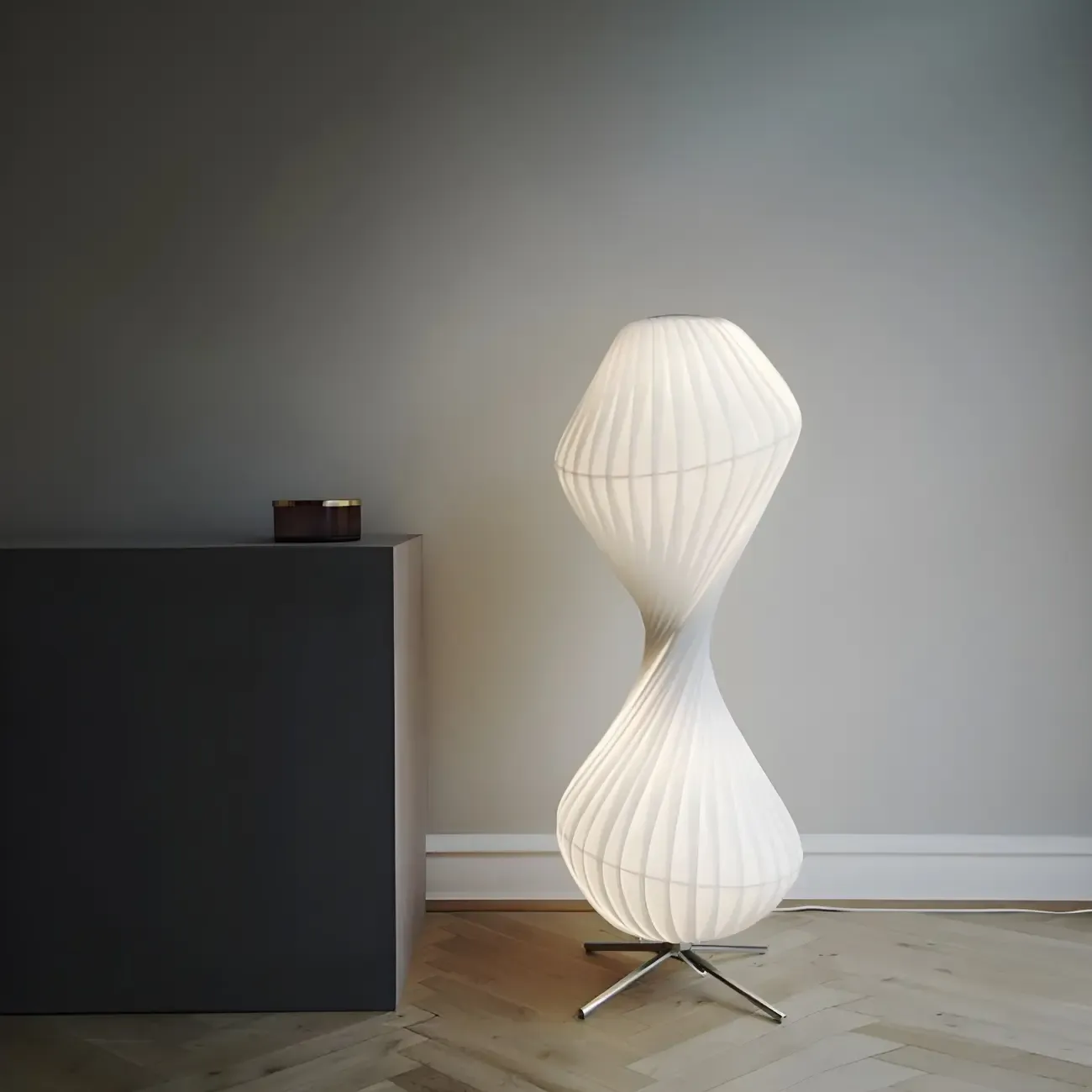 Unique Fabric Plug-In 2/3 Lights Floor Lamp for Living Spaces Image - 5