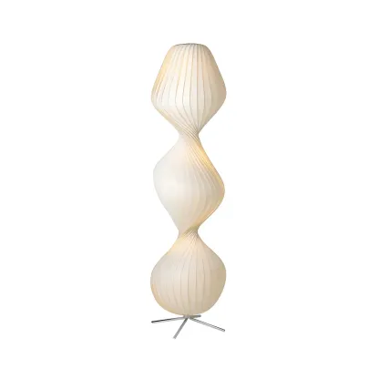 Unique Fabric Plug-In 2/3 Lights Floor Lamp for Living Spaces Image - 6