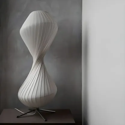 Unique Fabric Plug-In 2/3 Lights Floor Lamp for Living Spaces Image - 9