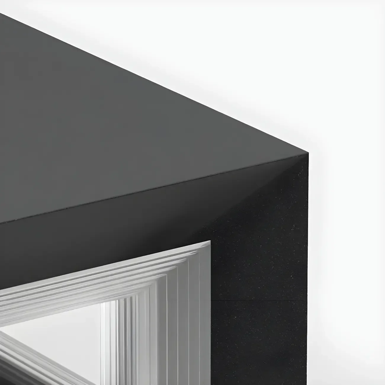 Smooth Black Metal Cubic Post Cap Light Image - 10