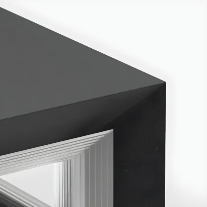 Smooth Black Metal Cubic Post Cap Light Image - 10