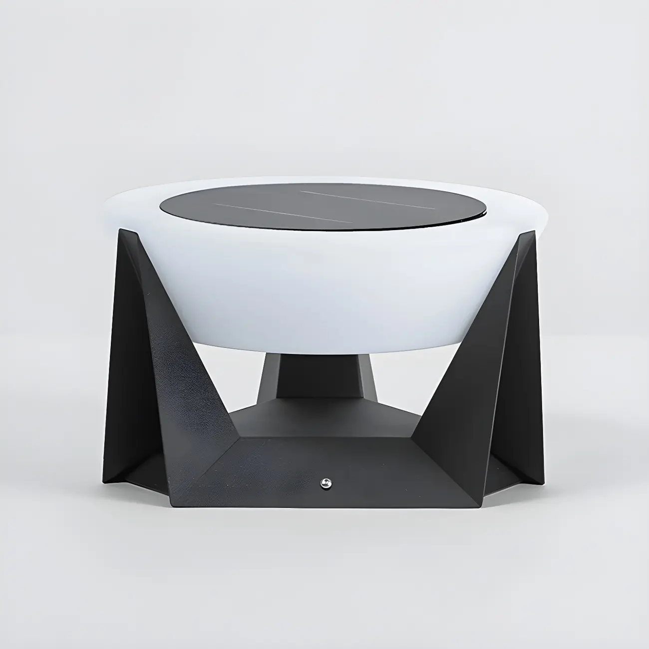 Solar Black Metal Round Post Cap Light Image - 8 | homeyfad