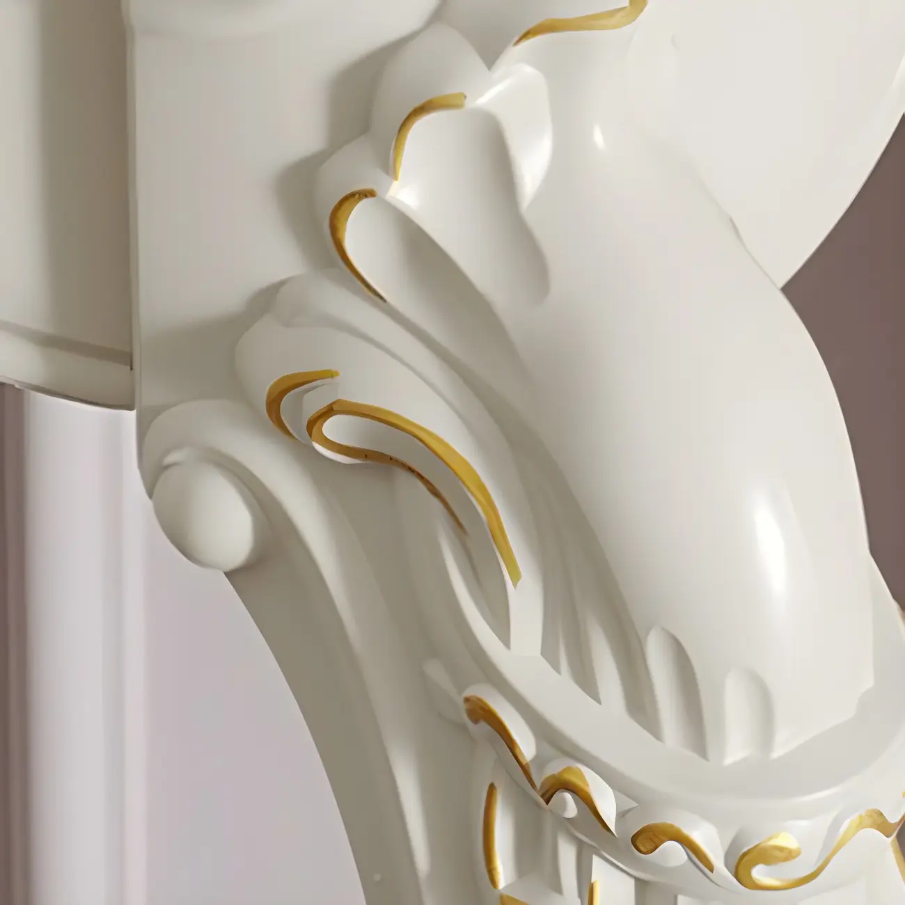 Vintage White Wood Free Form Narrow Console Table Image - 14 | homeyfad