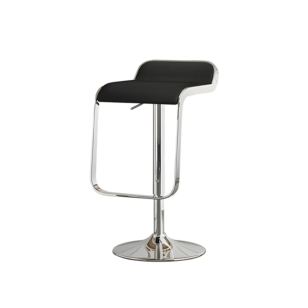 Elegant Metal Adjustable Bar Stools with Leather Seat for Kitchen Image - 10 | homeyfad