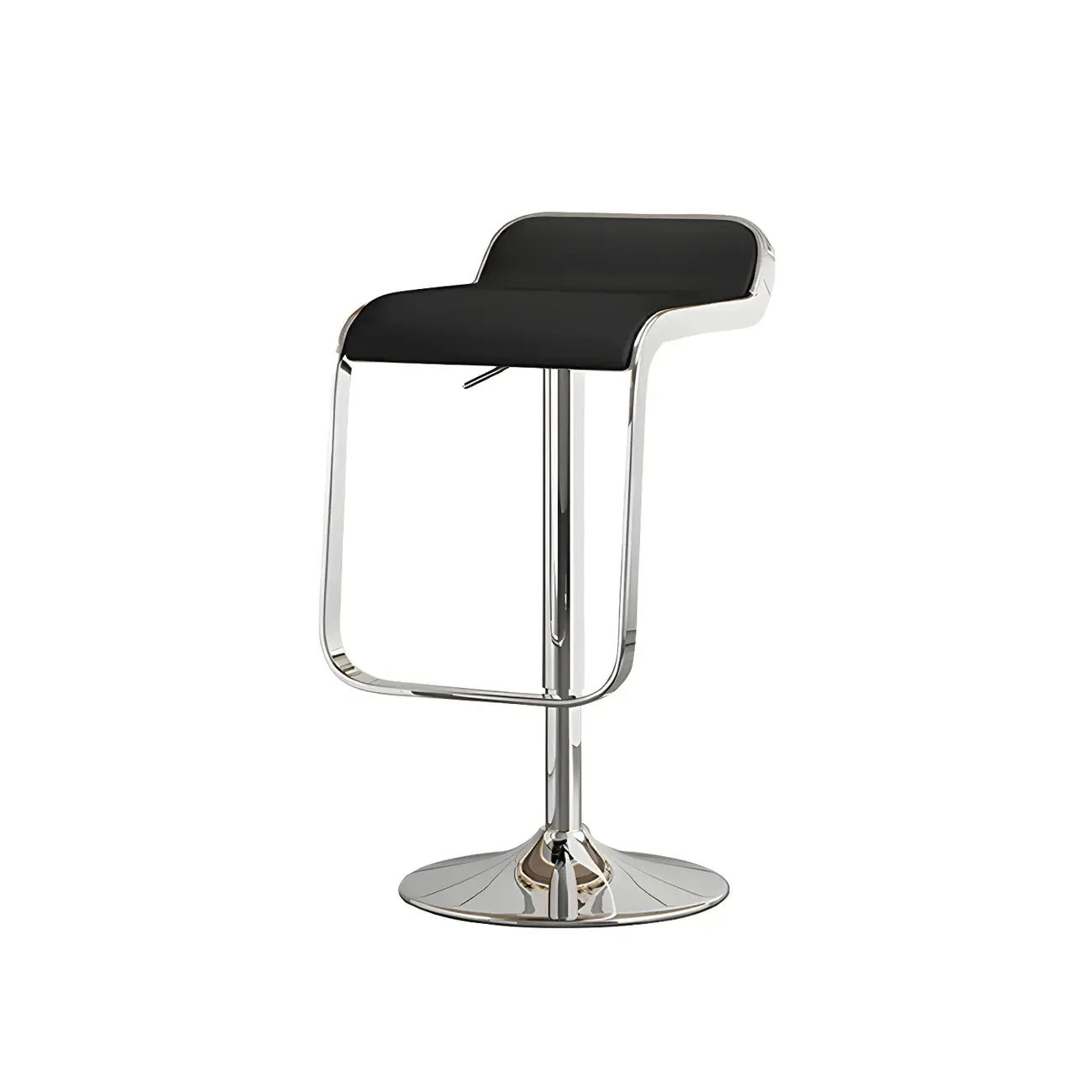 Elegant Metal Adjustable Bar Stools with Leather Seat for Kitchen Image - 10