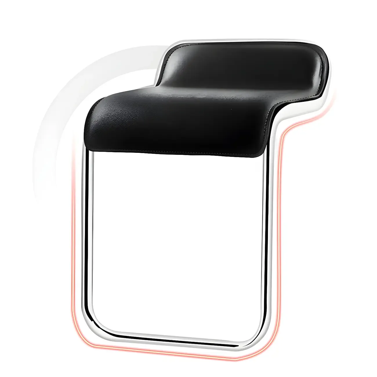 Elegant Metal Adjustable Bar Stools with Leather Seat for Kitchen Image - 14