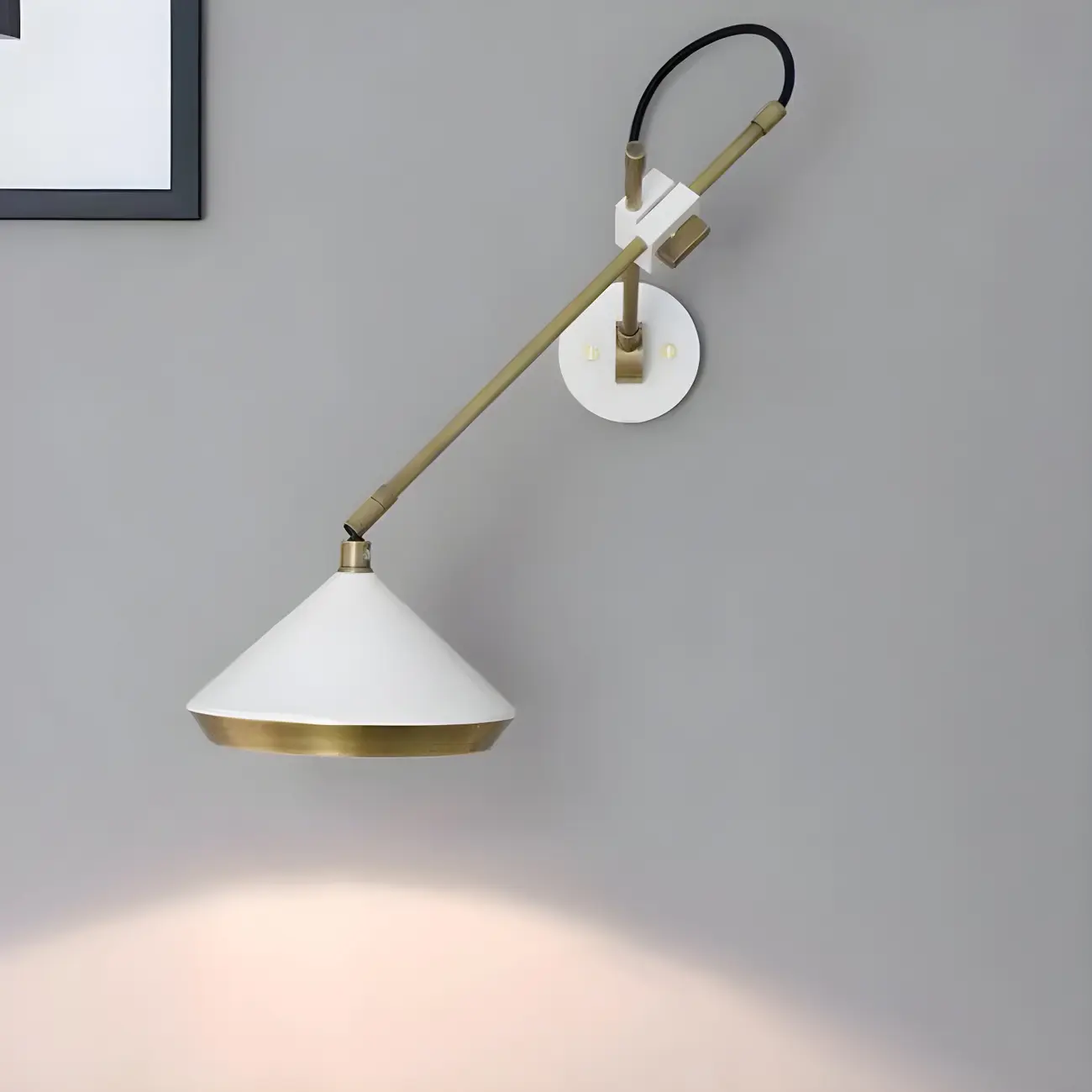 Modern Metal Adjustable Swing Arm Wall Light Image - 2 | homeyfad