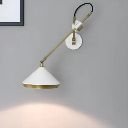 Modern Metal Adjustable Swing Arm Wall Light Image - 2