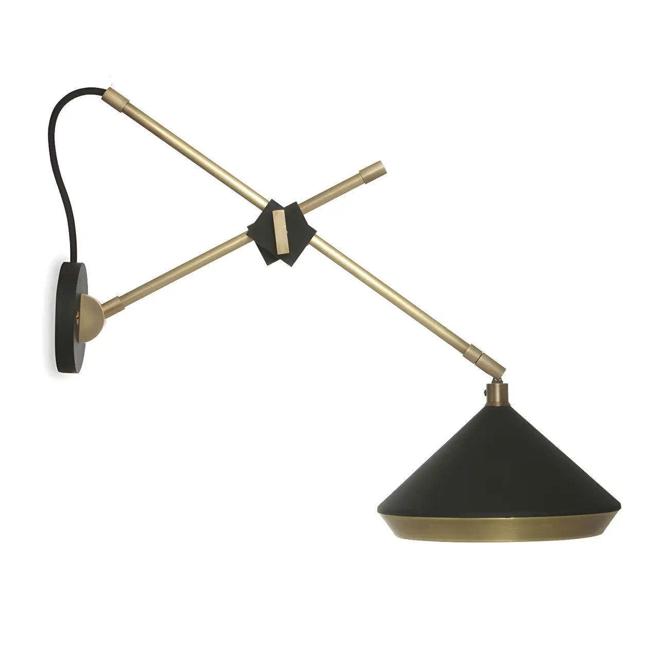 Modern Metal Adjustable Swing Arm Wall Light Image - 3 | homeyfad