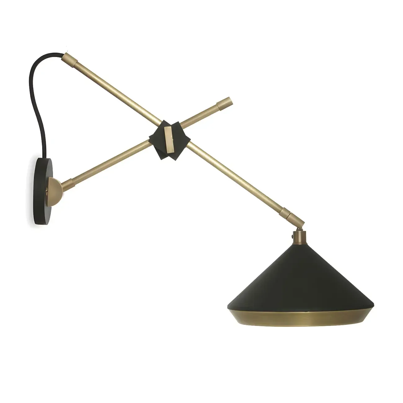 Modern Metal Adjustable Swing Arm Wall Light Image - 3