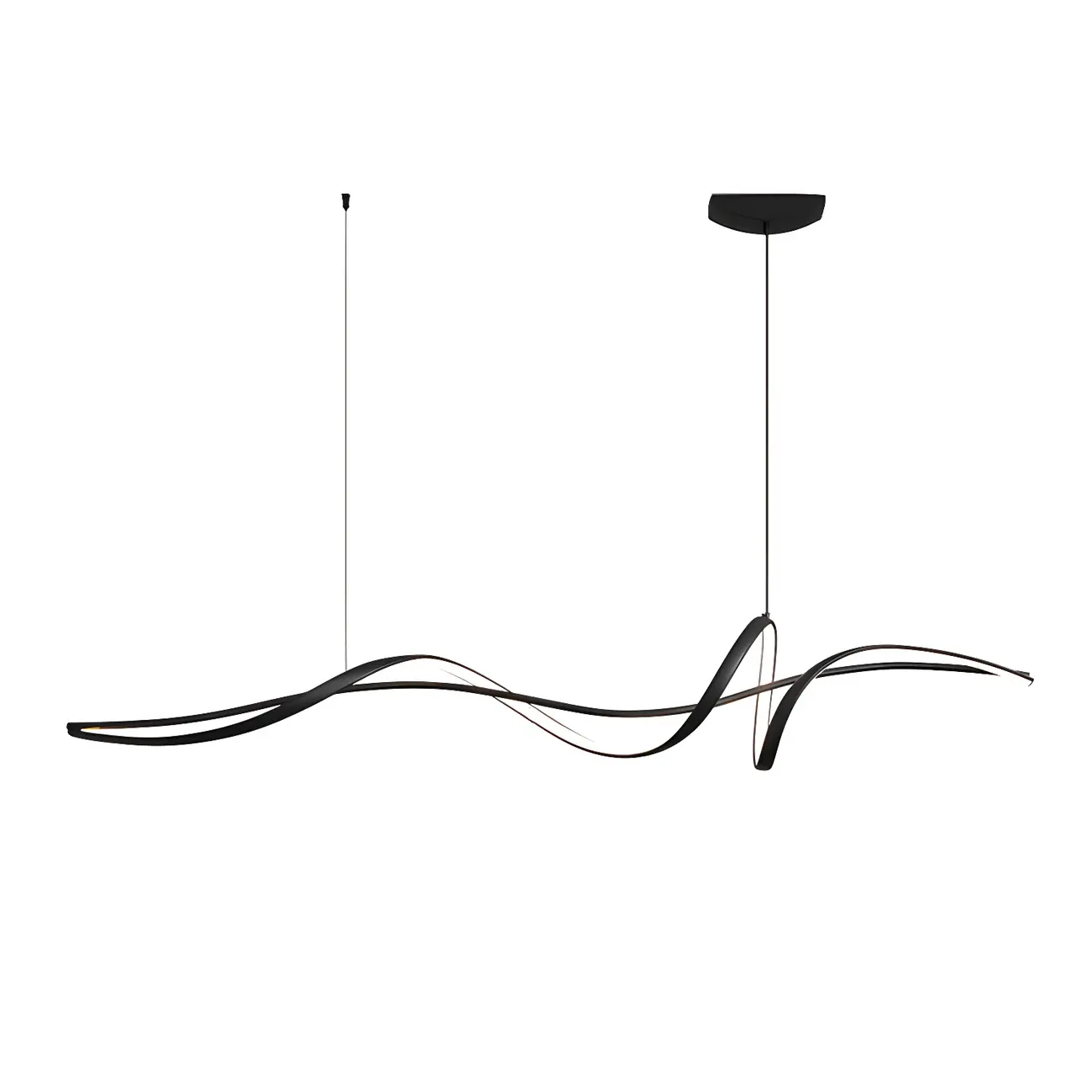 Abstract Modern Black Linear Island Pendant Light Image - 5 | homeyfad