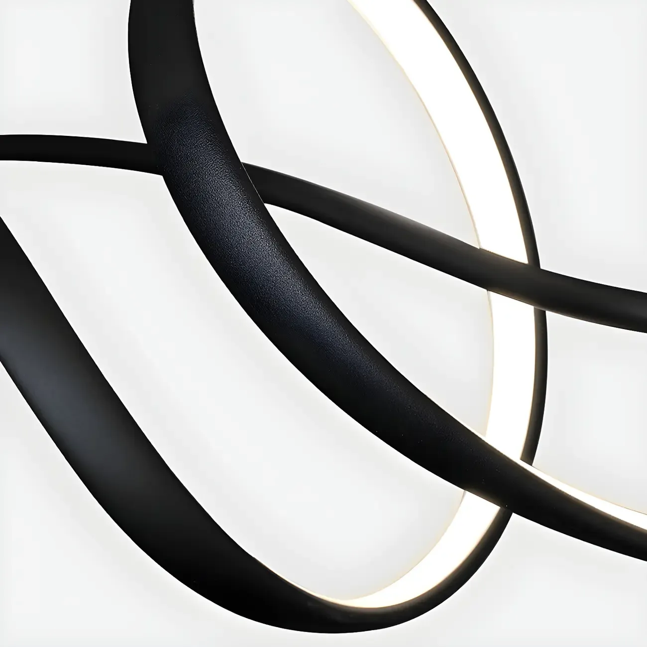 Abstract Modern Black Linear Island Pendant Light Image - 8