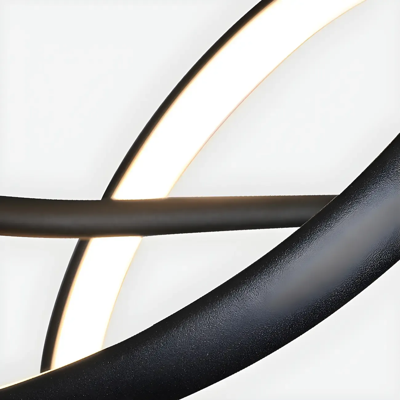 Abstract Modern Black Linear Island Pendant Light Image - 9