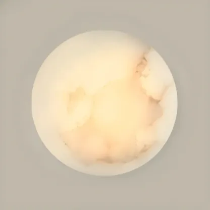 Modern Circular Stone Wall Light Minimalist Design Image - 8