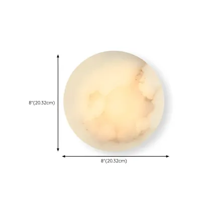 Modern Circular Stone Wall Light Minimalist Design #size