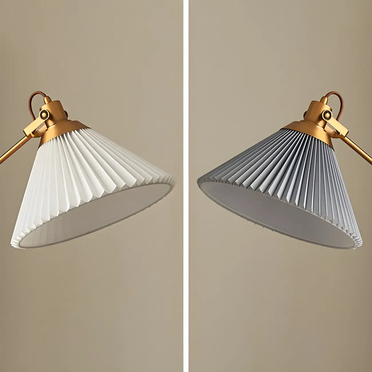 Brown Adjustable Metal Balance Arm Floor Lamp for Living Room Image - 7