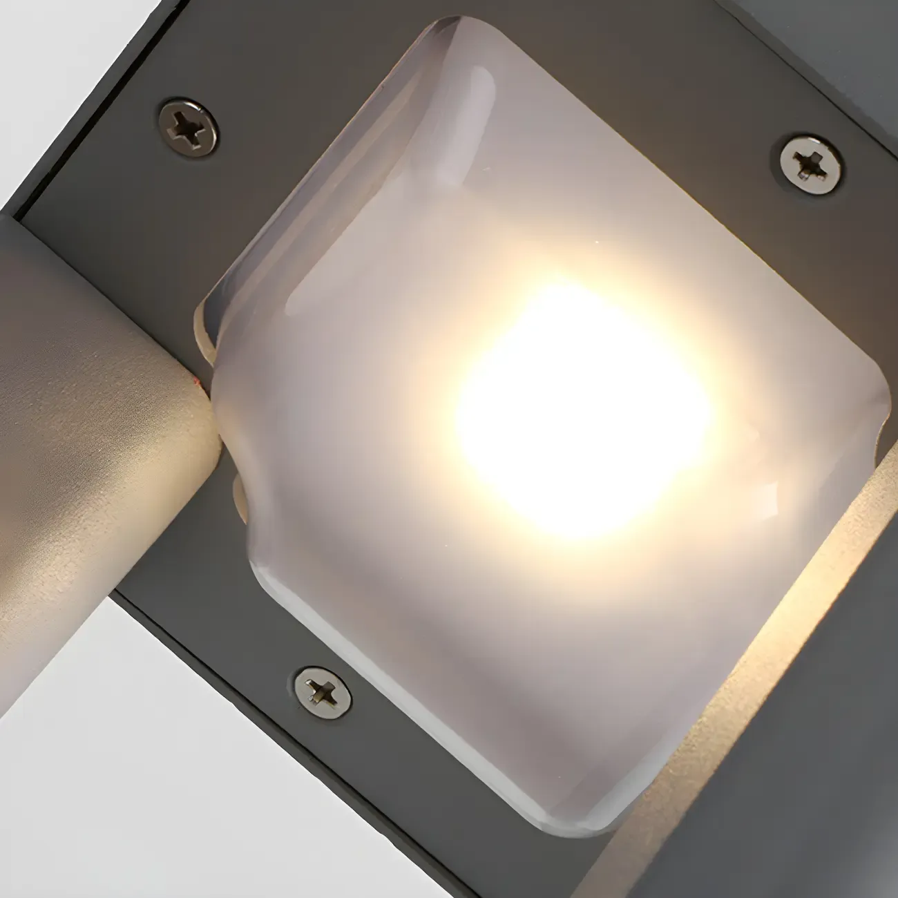 Black Metal Warm Light Lawn Post Cap Light Image - 9