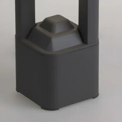 Black Metal Warm Light Lawn Post Cap Light Image - 11