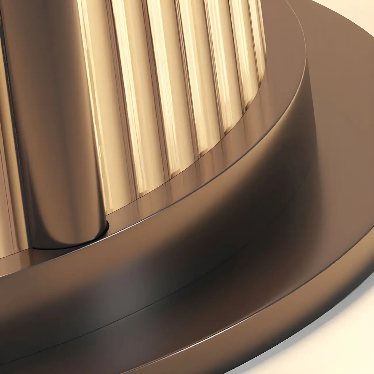 Horizontal and Vertical Striped Glass Cylinder Post Cap Light Image - 12 | homeyfad