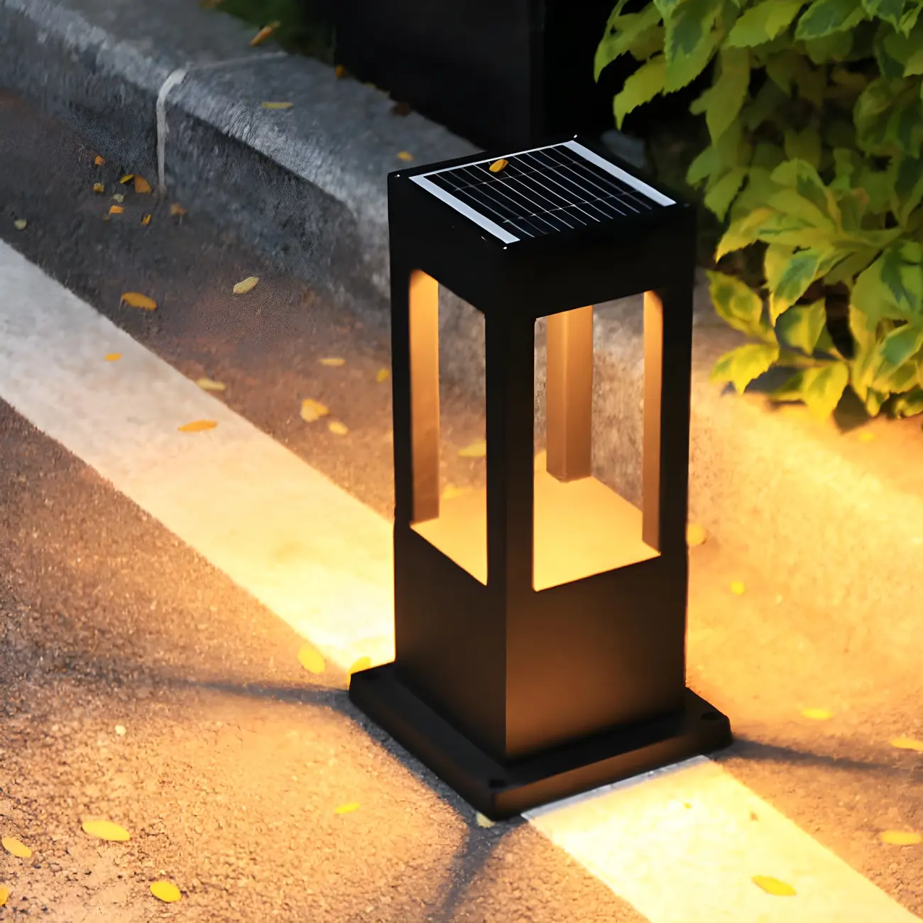 Solar Black Metal Bracket Square Post Cap Light Image - 4 | homeyfad