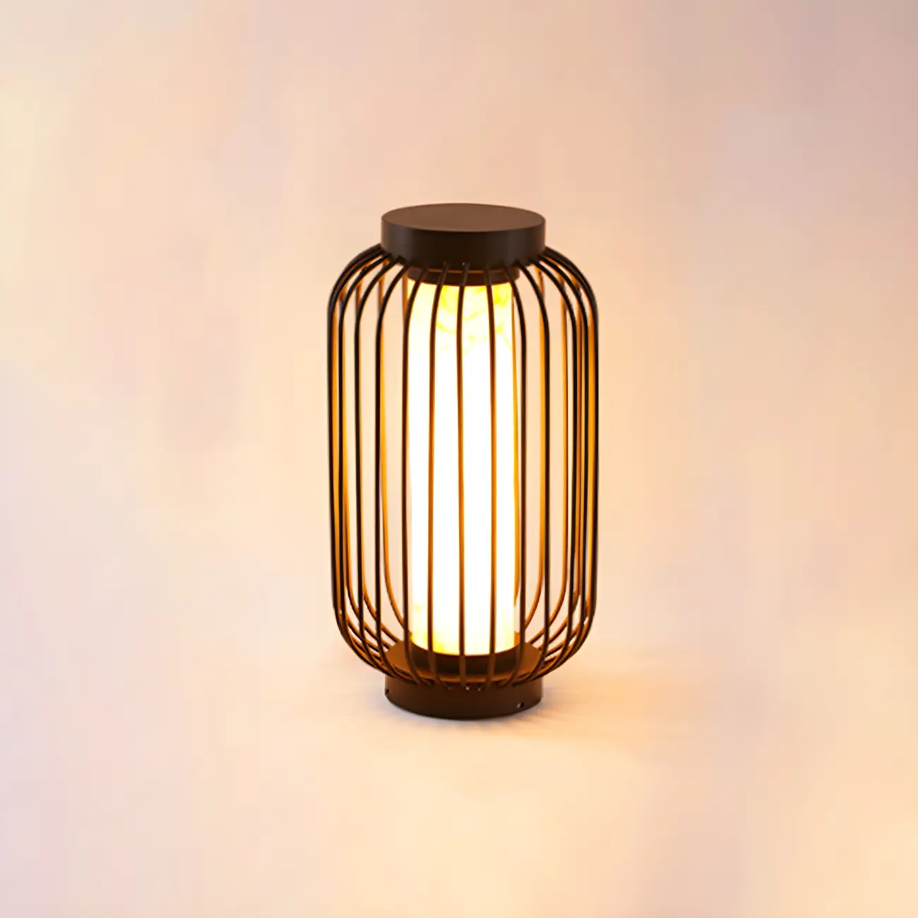  Metal Cage Design Solar Post Cap Light Image - 8 | homeyfad