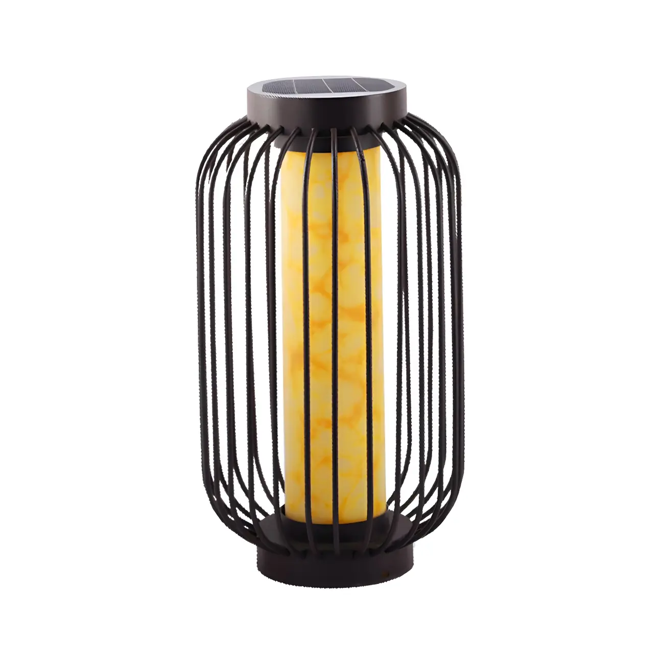  Metal Cage Design Solar Post Cap Light Image - 10 | homeyfad