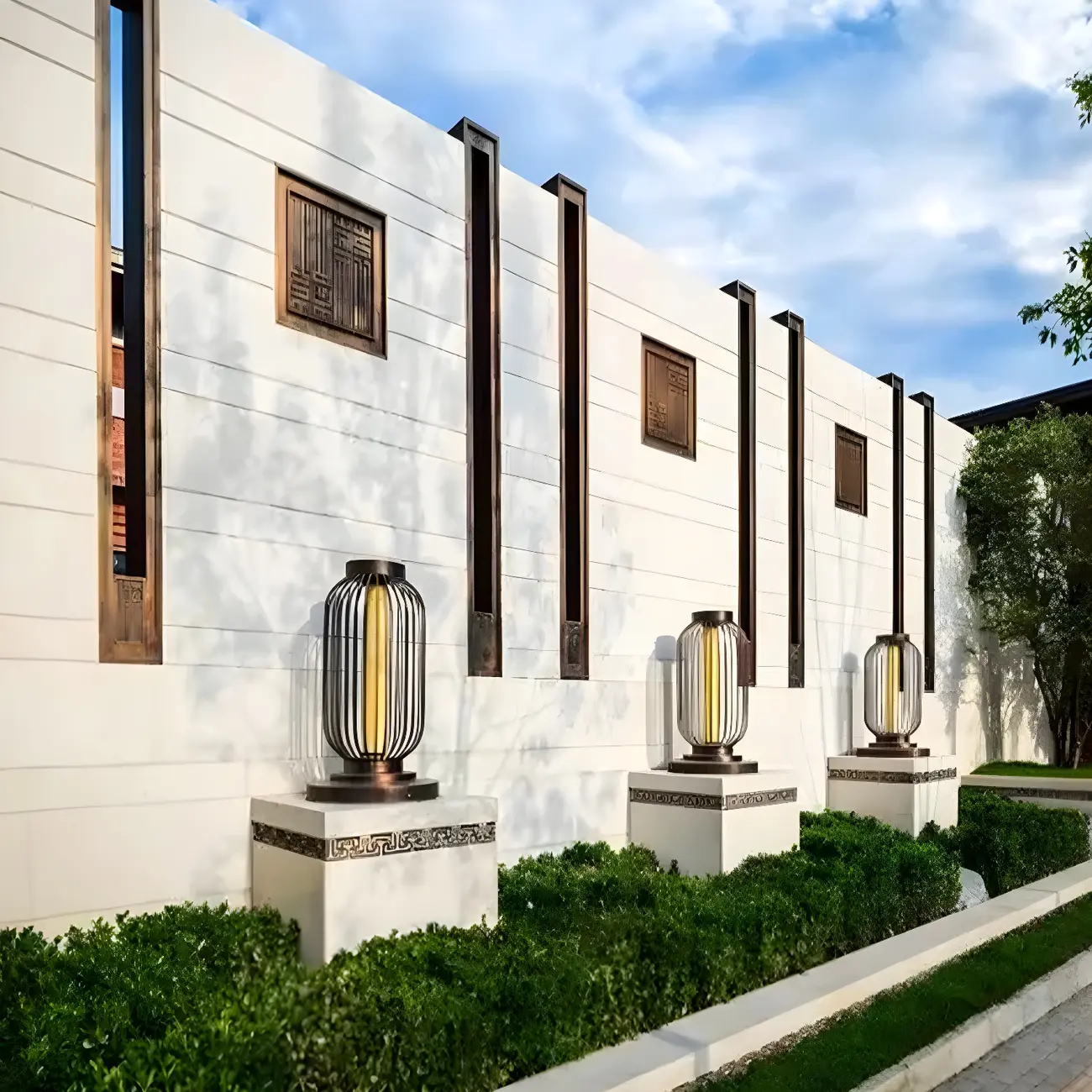  Metal Cage Design Solar Post Cap Light Image - 5 | homeyfad