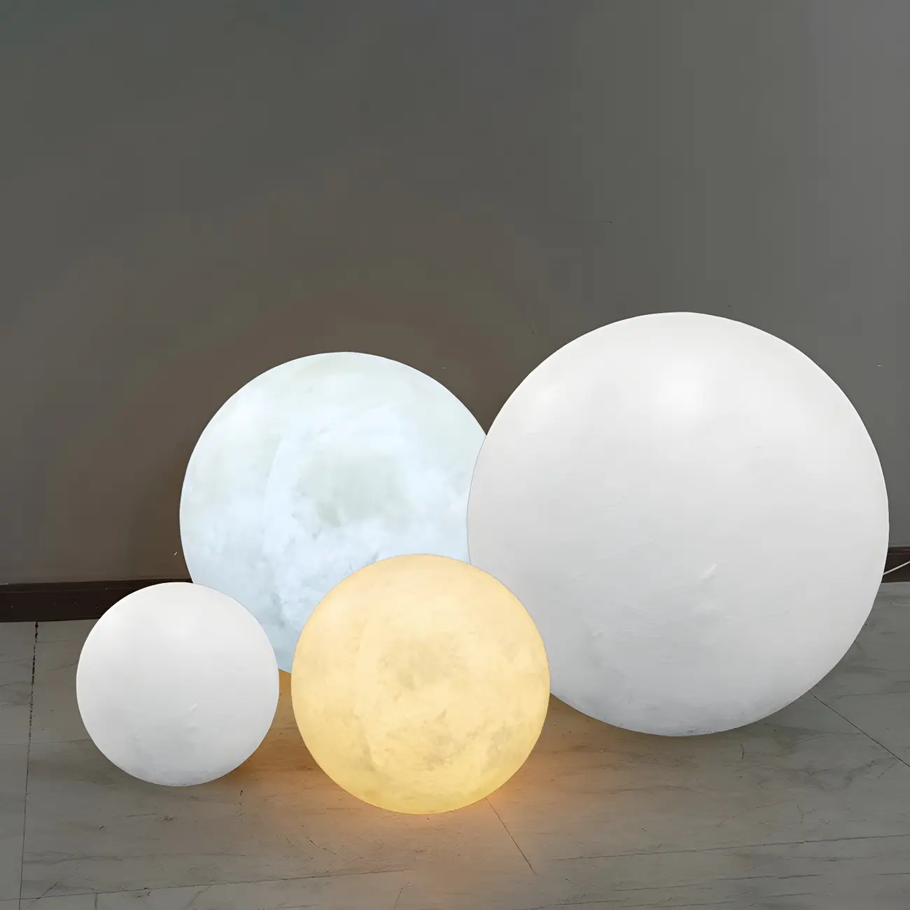 Wired White Resin Sphere Post Cap Light Image - 11 | homeyfad