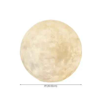 Wired White Resin Sphere Post Cap Light #size