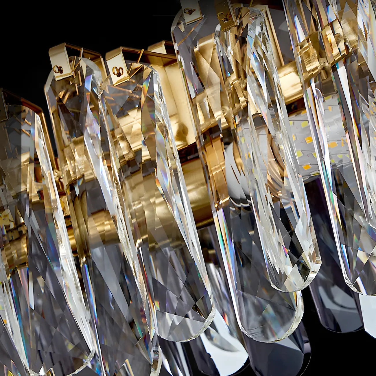 Elegant Grey Crystal Linear Island Pendant Light Image - 8 | homeyfad