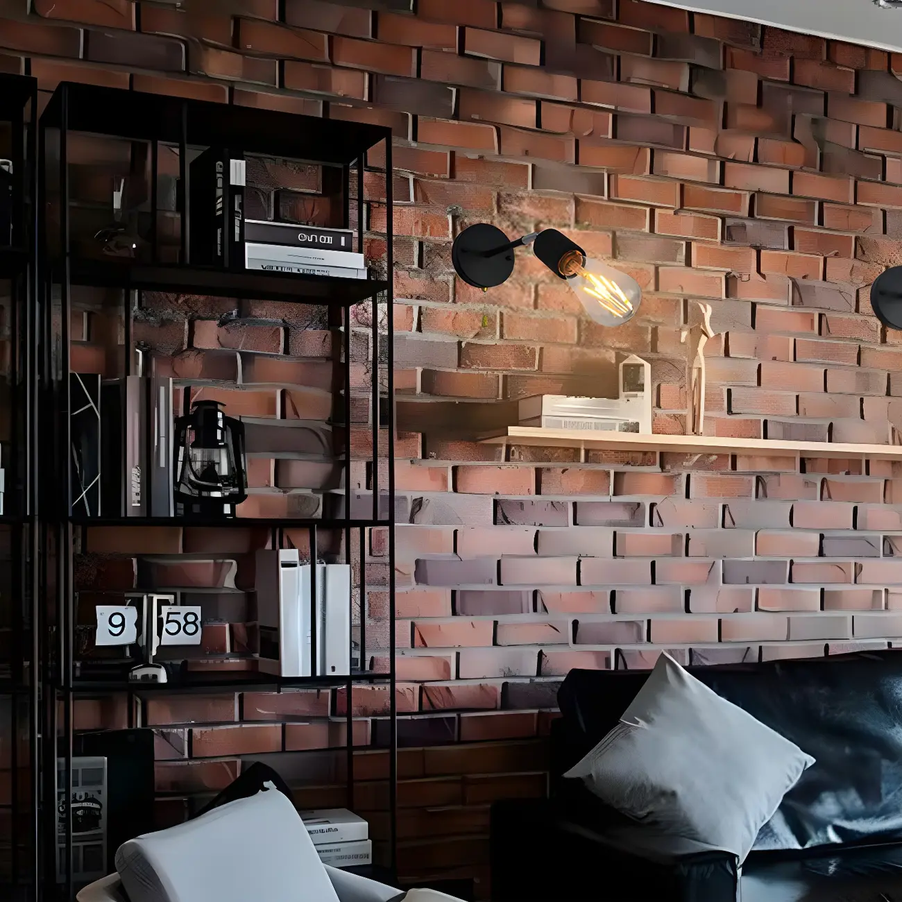 Contemporary Black Metal Swing Arm Wall Light Image - 4 | homeyfad