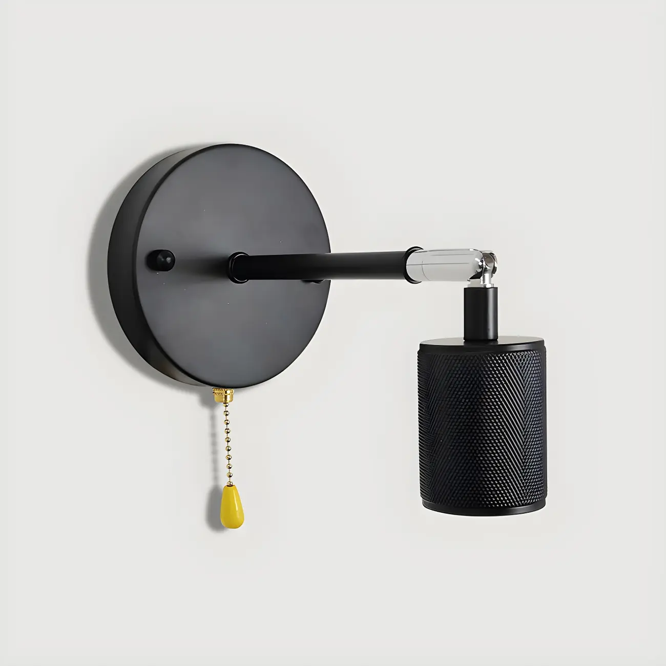 Contemporary Black Metal Swing Arm Wall Light Image - 6 | homeyfad