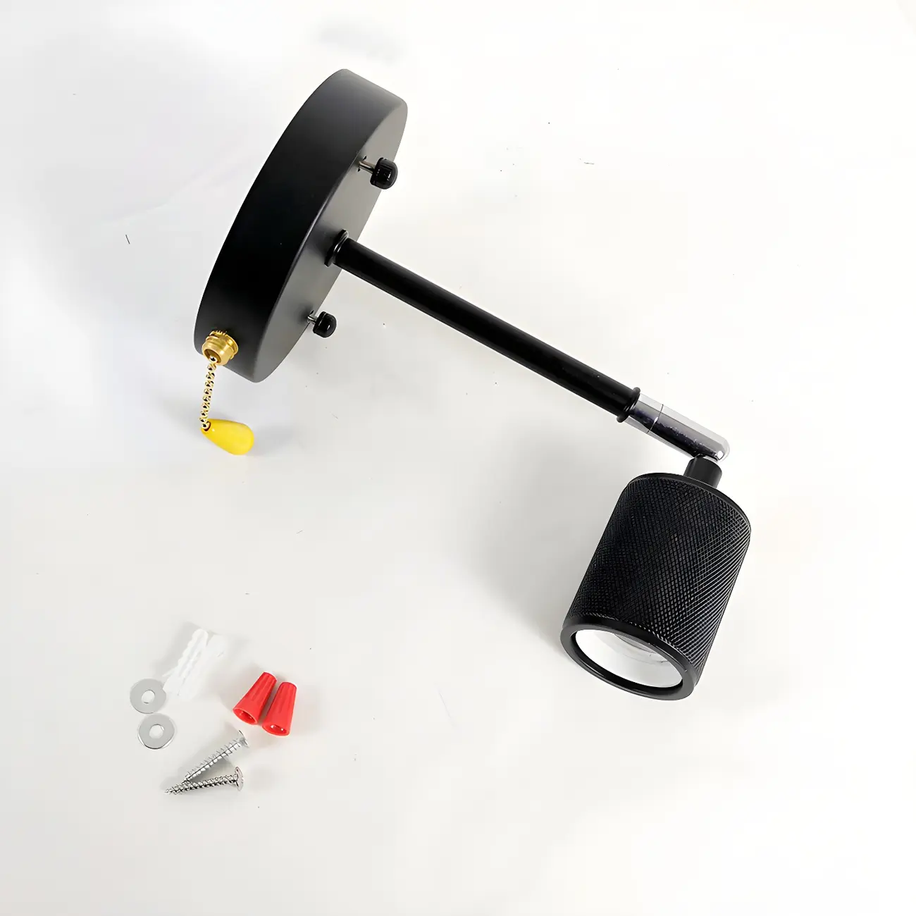 Contemporary Black Metal Swing Arm Wall Light Image - 7 | homeyfad