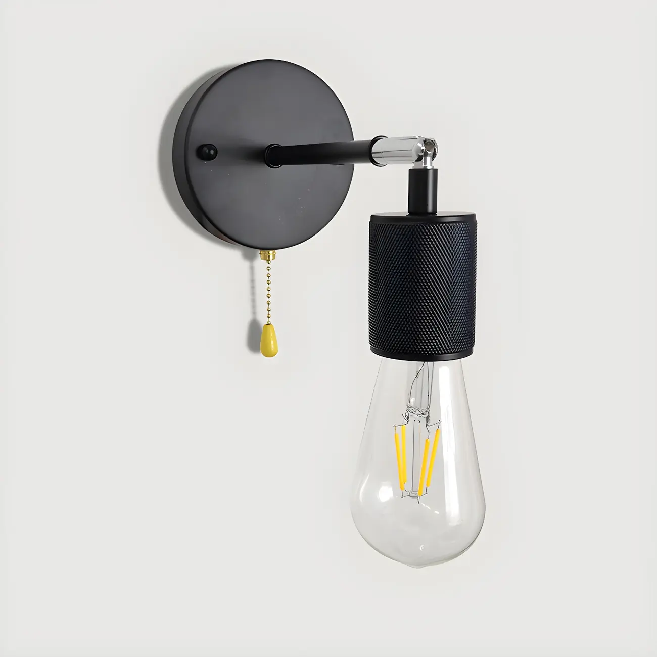 Contemporary Black Metal Swing Arm Wall Light Image - 8 | homeyfad