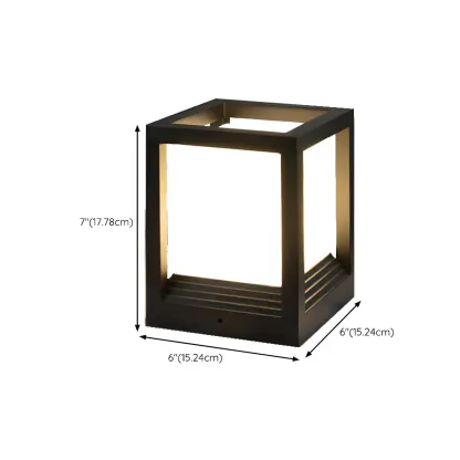 Modern Black Metal LED Post Cap Light for Outdoor Fences