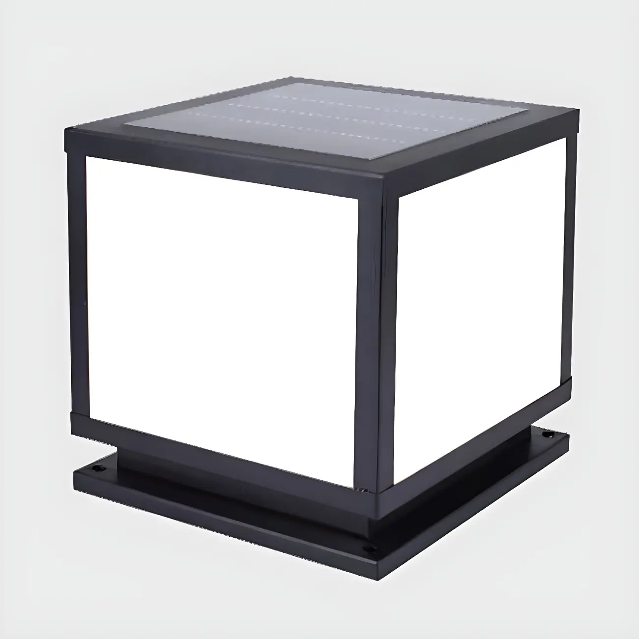 Modern Outdoor Rectangle Pillar Table Light with LED for Patio Image - 2 | homeyfad