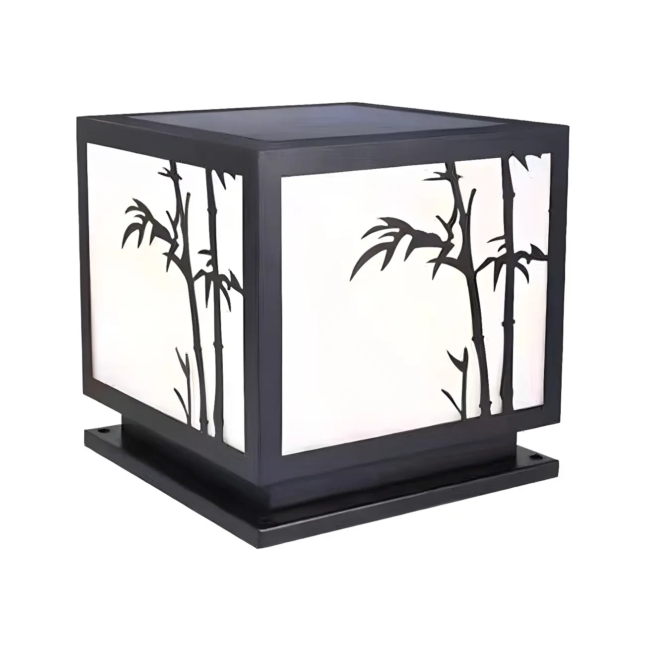 Modern Outdoor Rectangle Pillar Table Light with LED for Patio Image - 3 | homeyfad