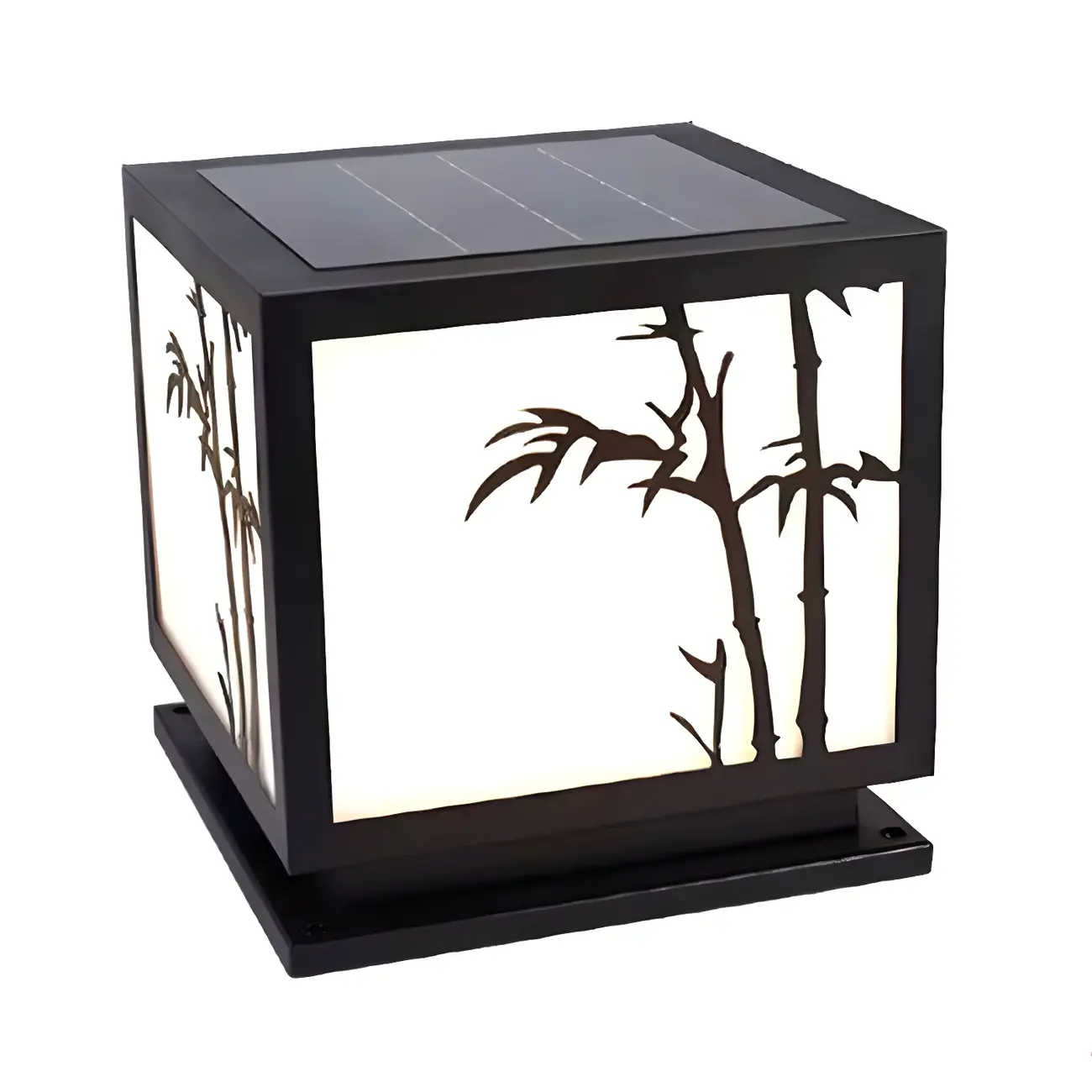 Modern Outdoor Rectangle Pillar Table Light with LED for Patio Image - 5 | homeyfad