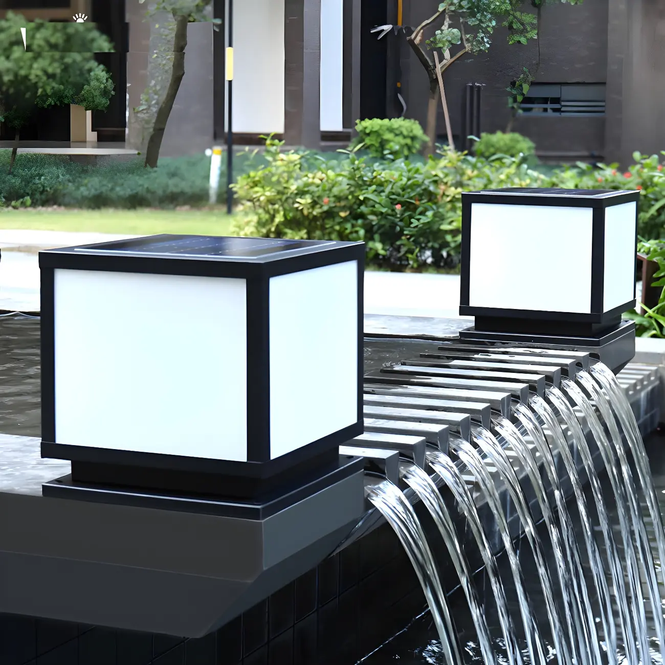 Modern Outdoor Rectangle Pillar Table Light with LED for Patio Image - 17 | homeyfad