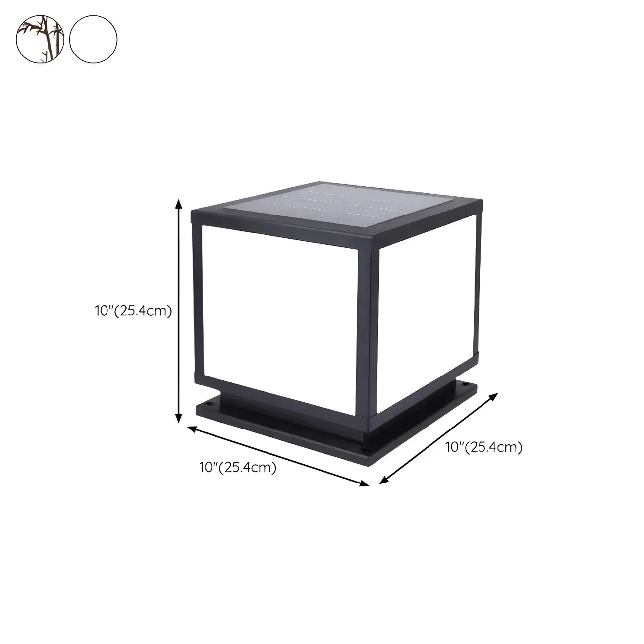 Modern Outdoor Rectangle Pillar Table Light with LED for Patio Image - 20