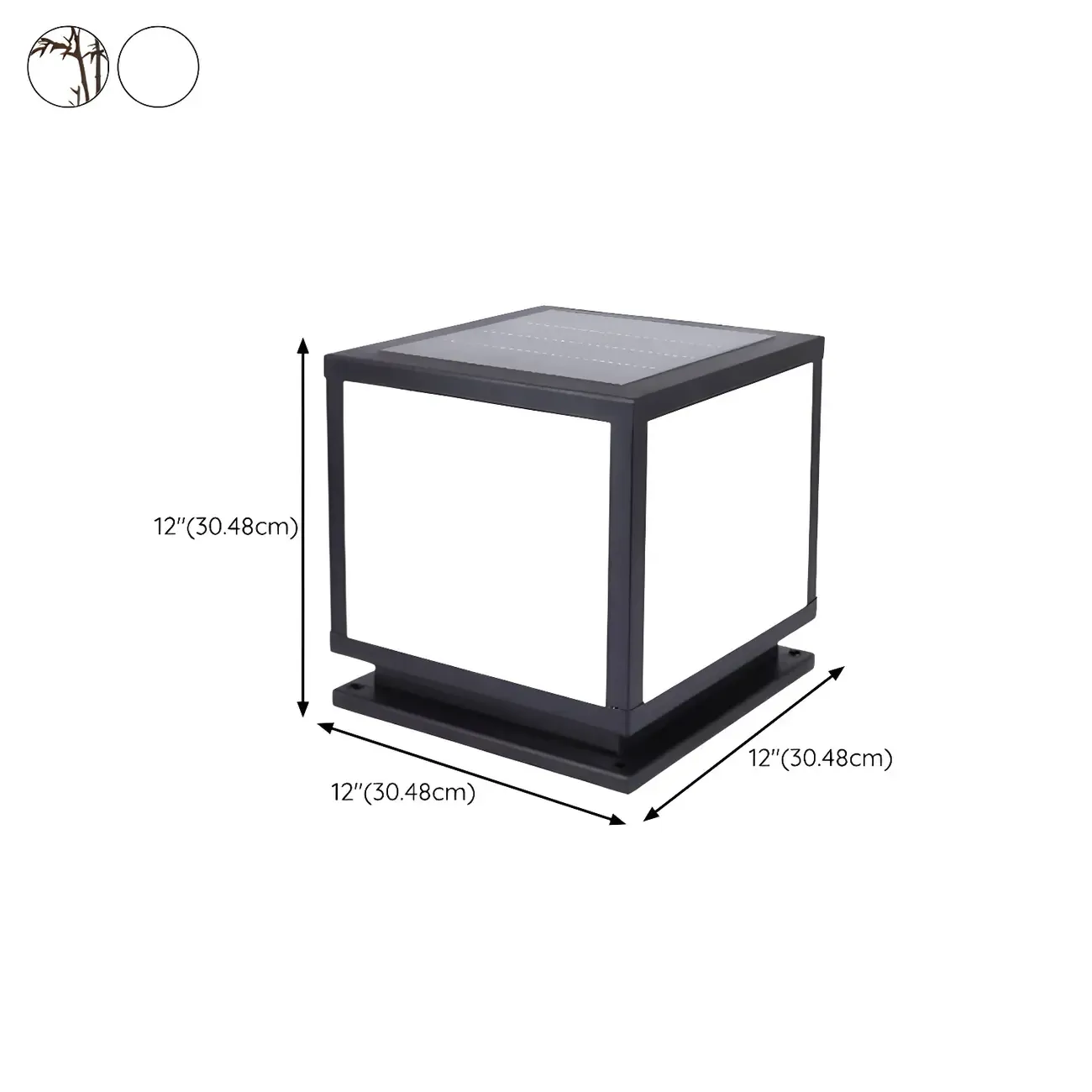 Modern Outdoor Rectangle Pillar Table Light with LED for Patio Image - 21