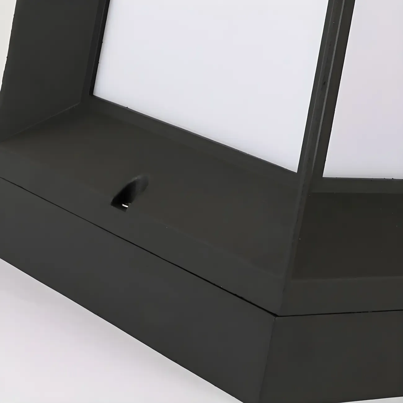 Simple Solar Black Metal Cube Post Cap Light Image - 10