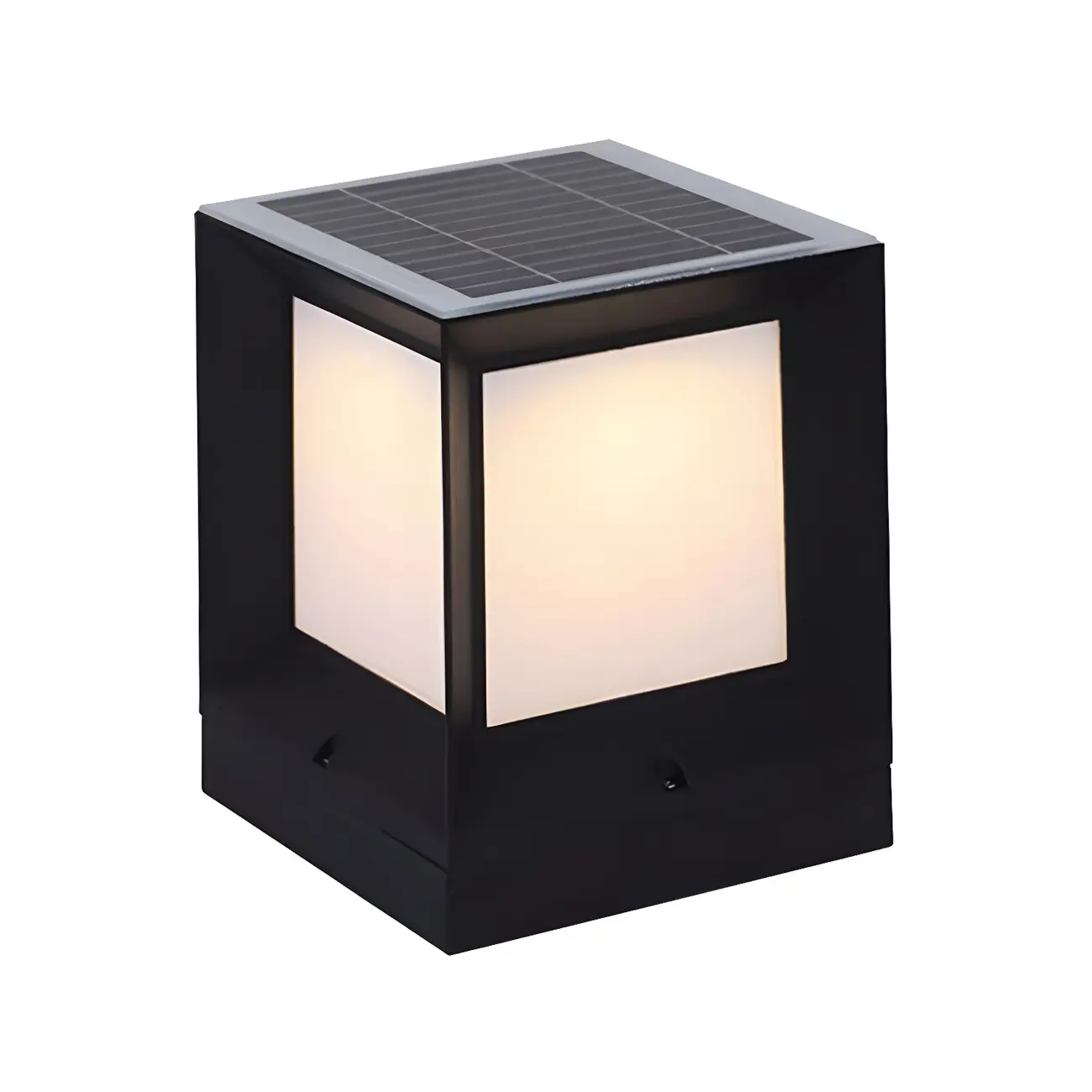Outdoor Rectangle Solar LED Post Cap Light in Dimmable Image - 5 | homeyfad