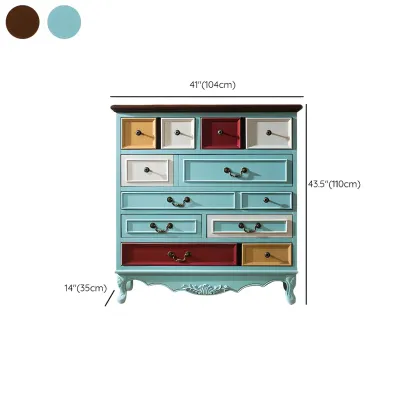 Vintage Wooden Horizontal Dressers with Black Handles for Home #size