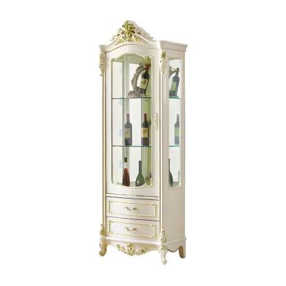 Traditional Solid Wood White Large Wine Rack Image - 6