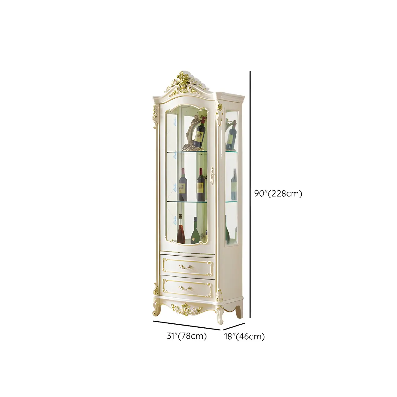 Traditional Solid Wood White Large Wine Rack #size | homeyfad