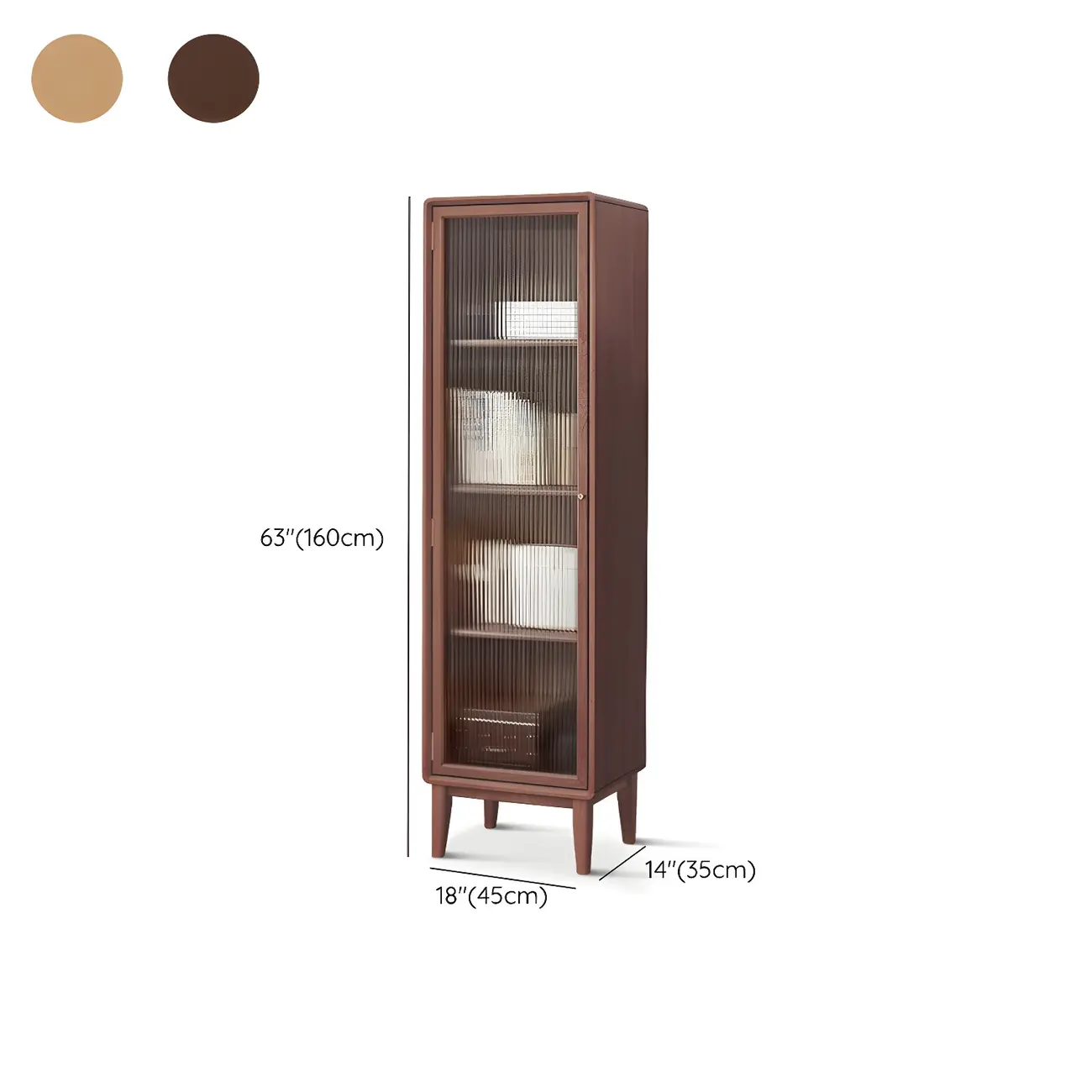 Retro Wooden Display Cabinet with Adjustable Shelves for Home #size | homeyfad