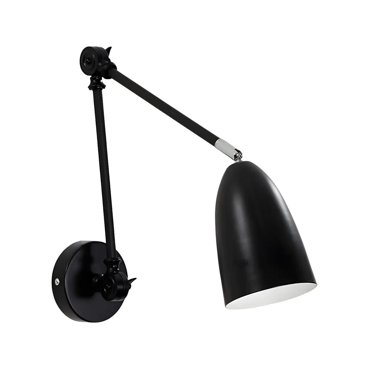 Modern Simple Metal Adjustable Swing Arm Wall Light Image - 9