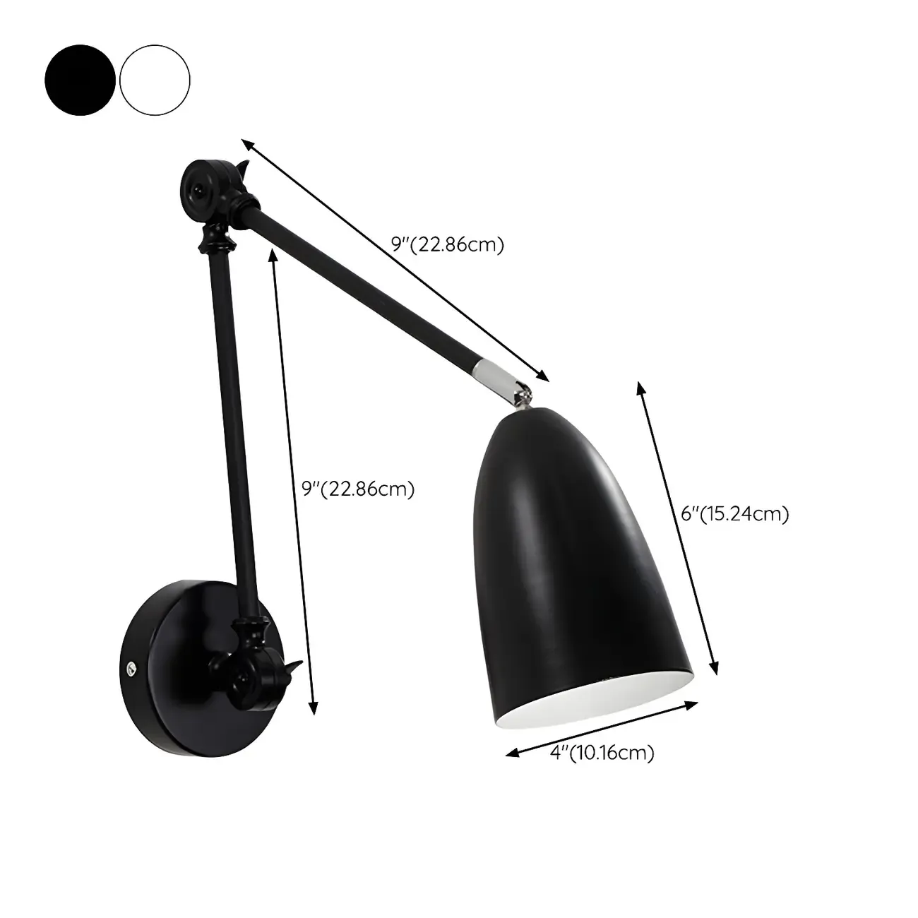 Modern Simple Metal Adjustable Swing Arm Wall Light Image - 14
