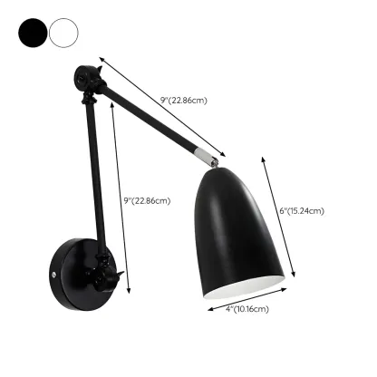 Modern Simple Metal Adjustable Swing Arm Wall Light Image - 14